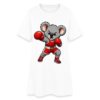 Süßer Koala boxt - Frauen T-Shirt-Kleid - Weiß - Vorne