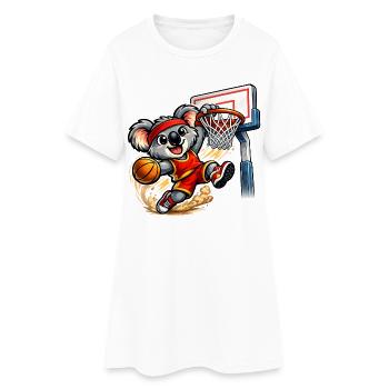 Cute koala with slam dunk - Women’s T-Shirt Dress - white - Front