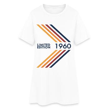 Édition limitée des années 1960 Anniversaire Homme Femme Vintage - Robe T-shirt Femme - blanc - Devant