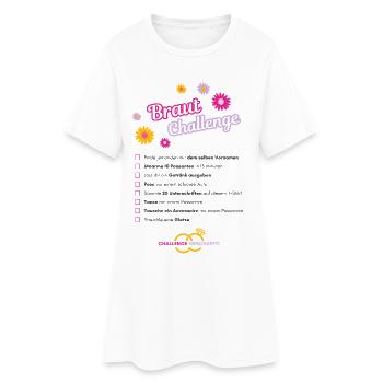 Braut Challenge Blumenprint - Frauen T-Shirt-Kleid - Weiß - Vorne