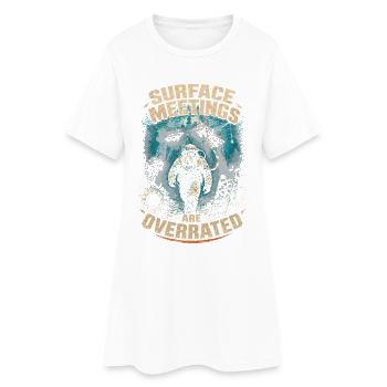 Berufstaucher Industrietaucher - Frauen T-Shirt-Kleid - Weiß - Vorne