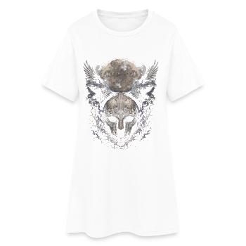 Rabe Raben Wikinger - Frauen T-Shirt-Kleid - Weiß - Vorne
