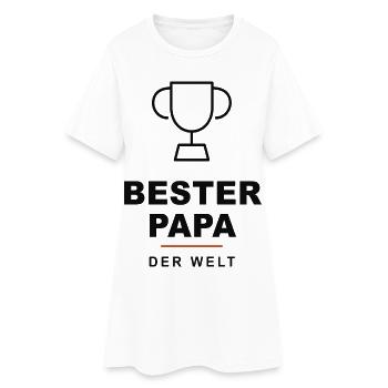 Bester Papa der Welt Trophäe - Frauen T-Shirt-Kleid - Weiß - Vorne