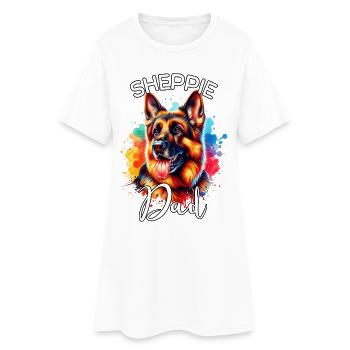German Shepherd Dad - Women’s T-Shirt Dress - white - Front
