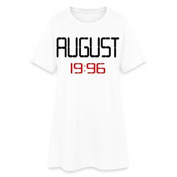 August 1996 - 30th birthday - Women’s T-Shirt Dress - white - Front
