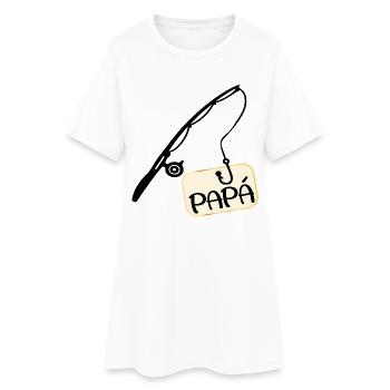 Spanischer Fischer, Papa - Frauen T-Shirt-Kleid - Weiß - Vorne