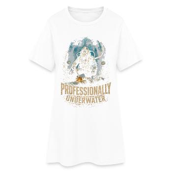 Berufstaucher Industrietaucher - Frauen T-Shirt-Kleid - Weiß - Vorne