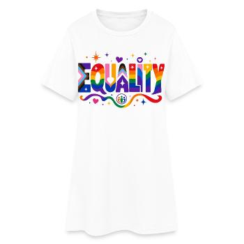 Déclaration d’égalité pour l’organisation CSD des fans de la Fierté - Robe T-shirt Femme - blanc - Devant