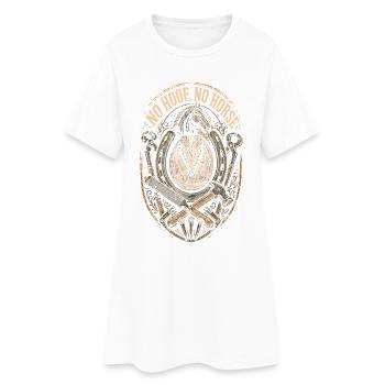 Hufschmied Hufschmiede No Hoof No Horse - Frauen T-Shirt-Kleid - Weiß - Vorne