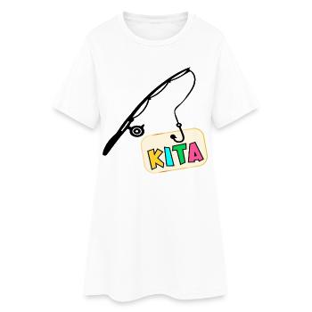 KITA Kitakinder Fishing - Women’s T-Shirt Dress - white - Front