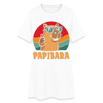 Life is Better with Capybaras - Süßes Nagetier - Frauen T-Shirt-Kleid - Weiß - Vorne