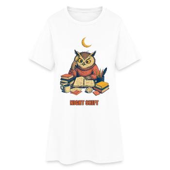 Night Shift | Night shift - Women’s T-Shirt Dress - white - Front