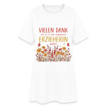 Beste Erzieherin Danke Abschied Kindergarten - Frauen T-Shirt-Kleid - Weiß - Vorne