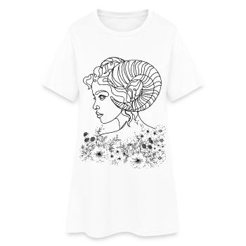 Aries Woman – Astrology Gift - Women’s T-Shirt Dress - white - Front