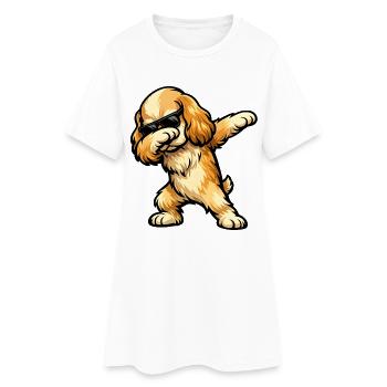 Dabbing American Cocker Spaniel - Frauen T-Shirt-Kleid - Weiß - Vorne