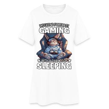 Weekend Gaming: Sleeping Bunny - Women’s T-Shirt Dress - white - Front