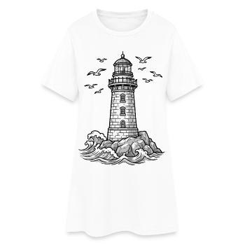 Moin Moin Norden - Maritime North German Design - Women’s T-Shirt Dress - white - Front