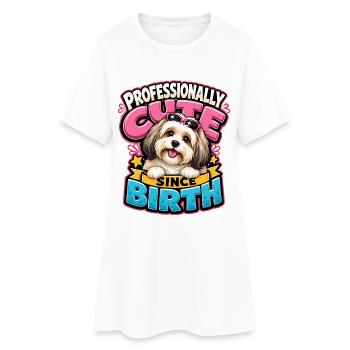 Havanisch - Frauen T-Shirt-Kleid - Weiß - Vorne