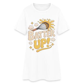 Restaurant Chef Batter Up Professional Chef - Women’s T-Shirt Dress - white - Front