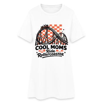 Coole Moms Achterbahn Ride - Frauen T-Shirt-Kleid - Weiß - Vorne