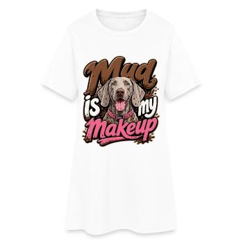 Weimaraner - Frauen T-Shirt-Kleid - Weiß - Vorne
