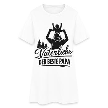 Vaterliebe: Der beste Papa - Frauen T-Shirt-Kleid - Weiß - Vorne