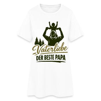 Vaterliebe: Der beste Papa - Frauen T-Shirt-Kleid - Weiß - Vorne