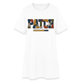PATCH – Continuous Updating - Women’s T-Shirt Dress - white - Front