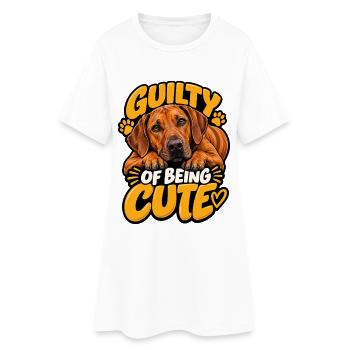 Chien rhodésien - Robe T-shirt Femme - blanc - Devant