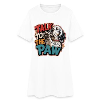 Englischer Zuspieler - Frauen T-Shirt-Kleid - Weiß - Vorne