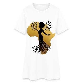 Africa Women – Roots Gift - Women’s T-Shirt Dress - white - Front