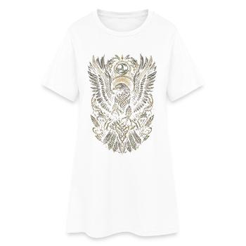 Falknerei Falkner - Frauen T-Shirt-Kleid - Weiß - Vorne