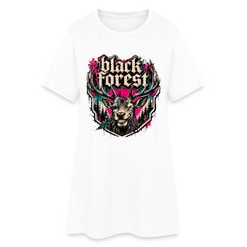 Motif du cerf de la Forêt-Noire - Robe T-shirt Femme - blanc - Devant