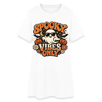 Ambiances effrayantes Seulement Ghost Retro Halloween - Robe T-shirt Femme - blanc - Devant