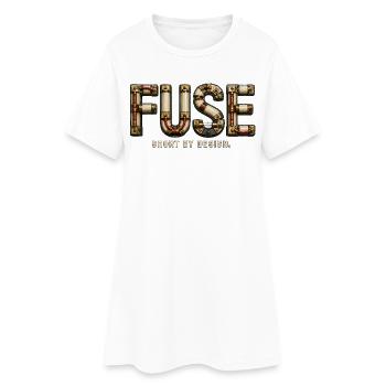 FUSE – Short by Design | Electric pun - Women’s T-Shirt Dress - white - Front