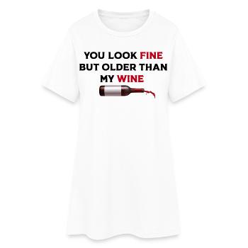 Art de la bouteille de vin fine - Robe T-shirt Femme - blanc - Devant
