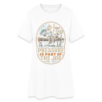 Constructeur de pipeline de couche de tuyau - Robe T-shirt Femme - blanc - Devant