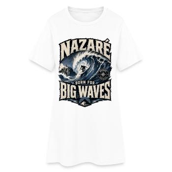 Grosses Vagues de Nazaré - Robe T-shirt Femme - blanc - Devant