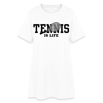 tennis is life - Women’s T-Shirt Dress - white - Front