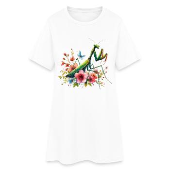 Mante religieuse - Robe T-shirt Femme - blanc - Devant