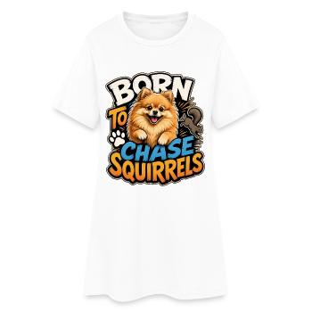 Poméranie - Robe T-shirt Femme - blanc - Devant