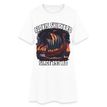 Chantier naval de Floki depuis 793 après J.-C. - Robe T-shirt Femme - blanc - Devant