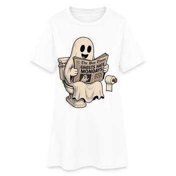 Montage Halloween Humour Autocollant - Robe T-shirt Femme - blanc - Devant