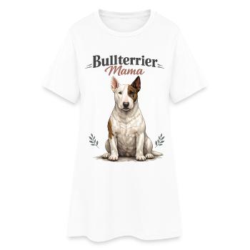 Maman Bull Terrier – Cadeau pour les mamans de chiens fières - Robe T-shirt Femme - blanc - Devant
