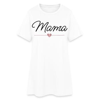 Cadeau de cœur de maman Famille de la fête des mères - Robe T-shirt Femme - blanc - Devant