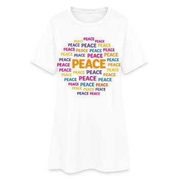 La paix est la chose la plus importante. - Robe T-shirt Femme - blanc - Devant
