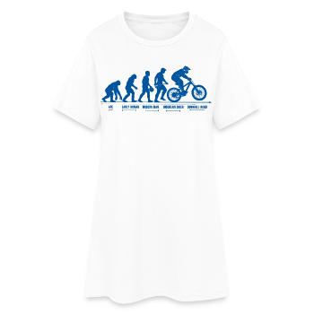 Cadeau VTT Evolution pour VTT en descente - Robe T-shirt Femme - blanc - Devant