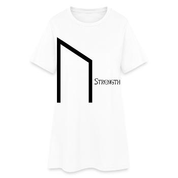Rune Uruz avec Sens Noir – Viking Futhark - Robe T-shirt Femme - blanc - Devant