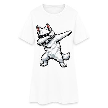 Tabbing de Berger Blanc Suisse - Robe T-shirt Femme - blanc - Devant