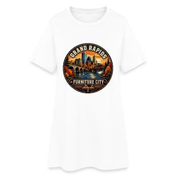 Insigne vintage de Grand Rapids Furniture City - Robe T-shirt Femme - blanc - Devant